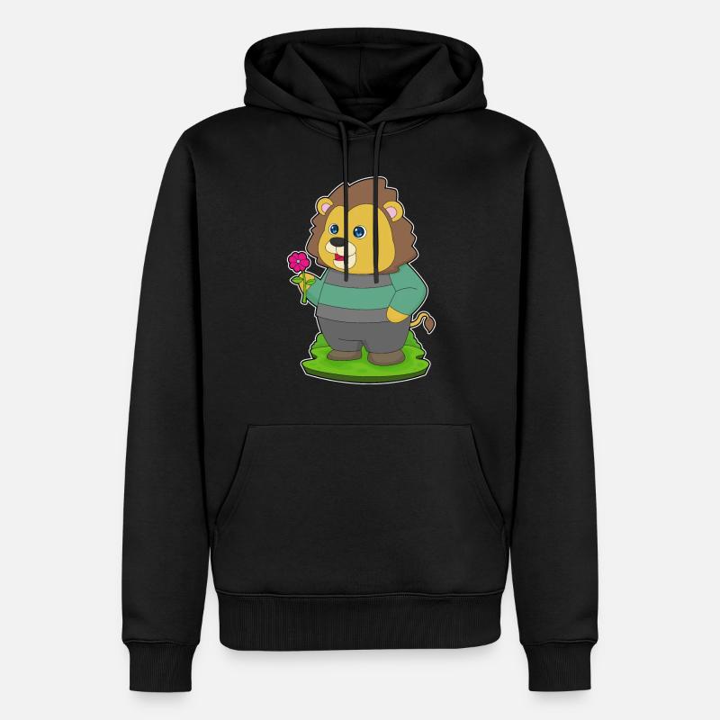 Fleur de lion - Sweat à capuche Premium bio Homme - noir