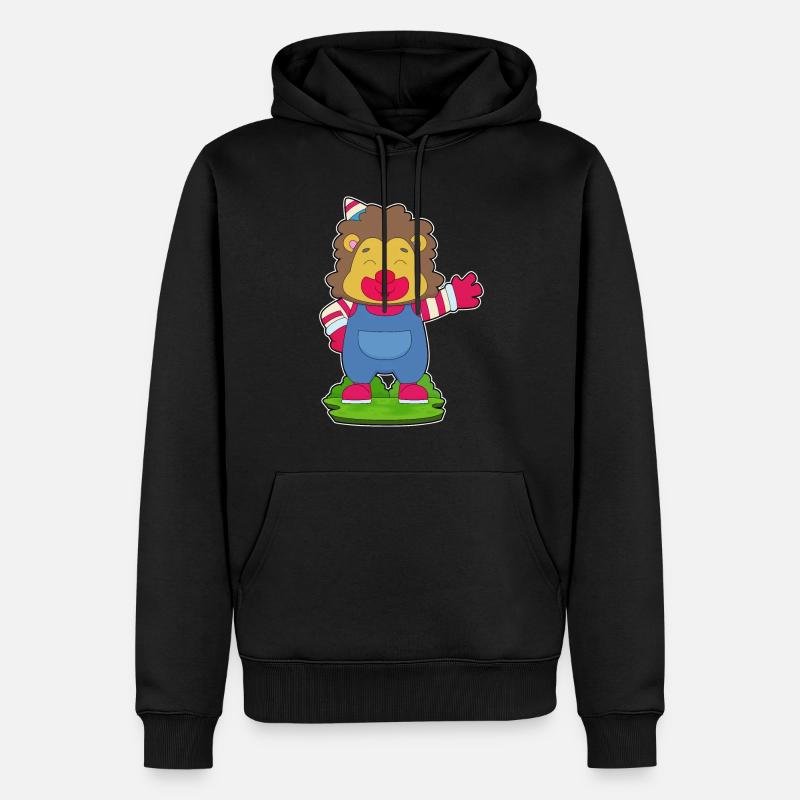 Lion Clown - Sweat à capuche Premium bio Homme - noir