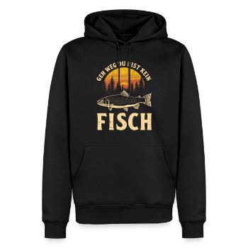 Angeln Angler Fischer Fischen Angel Spruch - Männer Premium Bio Hoodie - Schwarz - Vorne - Nico (187cm)