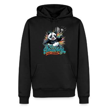 Badminton Keep smashing keep winning - Männer Premium Bio Hoodie - Schwarz - Vorne - Nico (187cm)