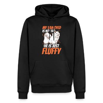 Samojede ist nicht dick Samojedenspitz Samojede - Männer Premium Bio Hoodie - Schwarz - Vorne - Nico (187cm)