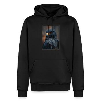 Faucon Faucon - Sweat à capuche Premium bio Homme - noir - Devant - Nico (187cm)