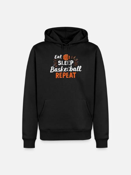 Eat Sleep Basketball Repeat Basketball - Men’s Premium Organic Hoodie - black
