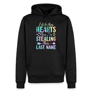 Drôle d’adoption Lien familial Tie Dye Foster - Sweat à capuche Premium bio Homme - noir - Devant - Nico (187cm)