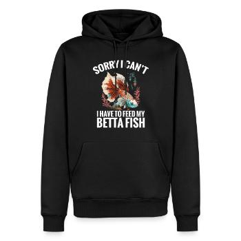 Tut Mir Leid, Ich Kann Meinen Betta-fisch Nicht - Männer Premium Bio Hoodie - Schwarz - Vorne - Nico (187cm)