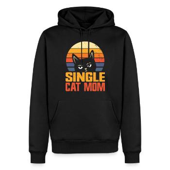 Cat Mom Gifts - Männer Premium Bio Hoodie - Schwarz - Vorne - Nico (187cm)