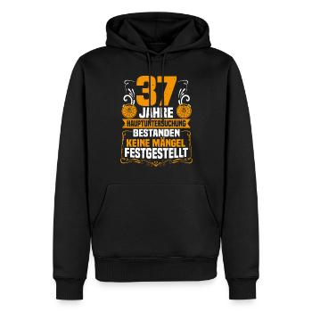 37 Jahre Hauptuntersuchung 37. Geburtstag - Männer Premium Bio Hoodie - Schwarz - Vorne - Nico (187cm)