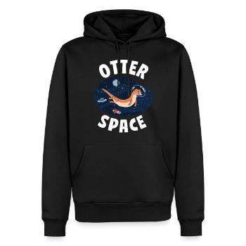 Otter Pun Astronaute des sciences de l’espace - Sweat à capuche Premium bio Homme - noir - Devant - Nico (187cm)