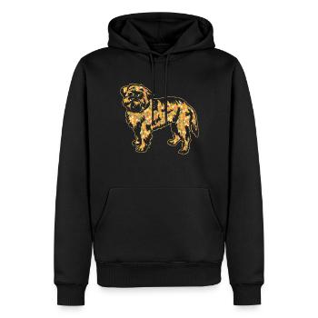 Brussels Griffon Geometric - Men’s Premium Organic Hoodie - black - Front - Nico (187cm)