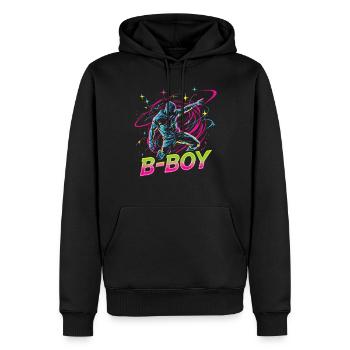 B-Boy Breakdance Breakdancer Hip Hop urbain - Sweat à capuche Premium bio Homme - noir - Devant - Nico (187cm)