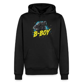 B-Boy Breakdance Breakdancer Hip Hop urbain - Sweat à capuche Premium bio Homme - noir - Devant - Nico (187cm)