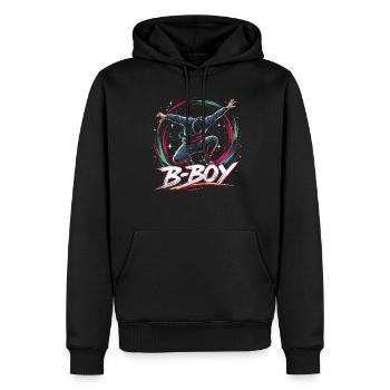 B-Boy Breakdance Breakdancer Hip Hop urbain - Sweat à capuche Premium bio Homme - noir - Devant - Nico (187cm)