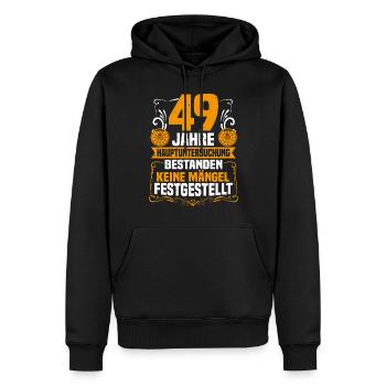 49 Jahre Hauptuntersuchung 49. Geburtstag - Männer Premium Bio Hoodie - Schwarz - Vorne - Nico (187cm)
