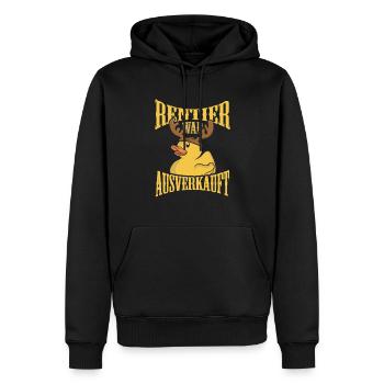 Rentier war ausverkauft Lustiges Weihnachten - Männer Premium Bio Hoodie - Schwarz - Vorne - Nico (187cm)