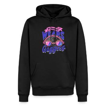 Synchronschwimmen My Princess Wears Goggles - Männer Premium Bio Hoodie - Schwarz - Vorne - Nico (187cm)
