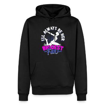 Natation synchronisée Je serai toujours sa plus grande fan - Sweat à capuche Premium bio Homme - noir - Devant - Nico (187cm)