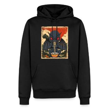 Mothman Ramen - Sweat à capuche Premium bio Homme - noir - Devant - Nico (187cm)