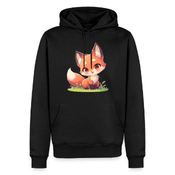 Renards Renard - Sweat à capuche Premium bio Homme - noir - Devant - Nico (187cm)