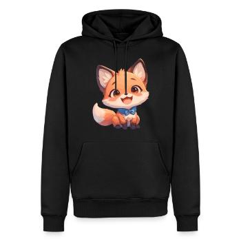 Renards Renard - Sweat à capuche Premium bio Homme - noir - Devant - Nico (187cm)