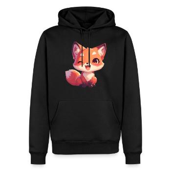Renards Renard - Sweat à capuche Premium bio Homme - noir - Devant - Nico (187cm)