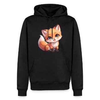 Renards Renard - Sweat à capuche Premium bio Homme - noir - Devant - Nico (187cm)