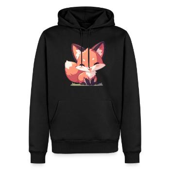 Renards Renard - Sweat à capuche Premium bio Homme - noir - Devant - Nico (187cm)