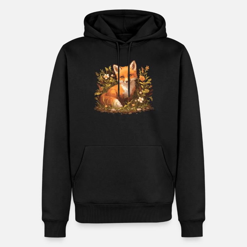Renards Renard - Sweat à capuche Premium bio Homme - noir