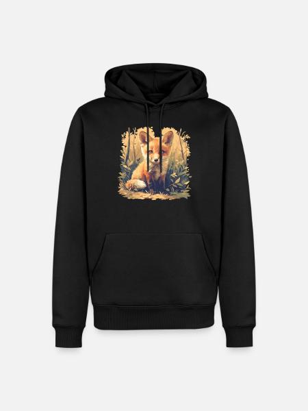 Foxes Fox - Men’s Premium Organic Hoodie - black