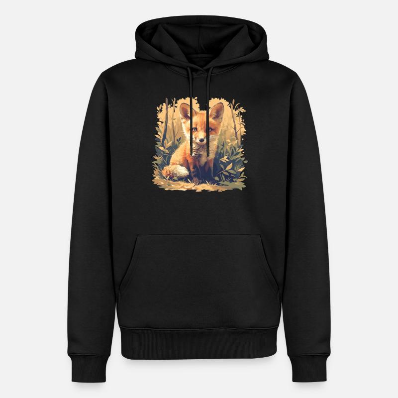 Renards Renard - Sweat à capuche Premium bio Homme - noir