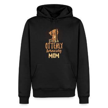 Otter Mom Pun I'm An Otterly - Männer Premium Bio Hoodie - Schwarz - Vorne - Nico (187cm)