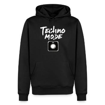 Techno Mode On Techno Techno Music Techno - Men’s Premium Organic Hoodie - black - Front - Nico (187cm)