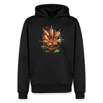 Chinese Food Crab Rangoon Meme Lustig - Männer Premium Bio Hoodie - Schwarz - Vorne - Nico (187cm)