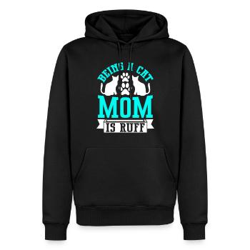 Cat Mom Gifts - Männer Premium Bio Hoodie - Schwarz - Vorne - Nico (187cm)