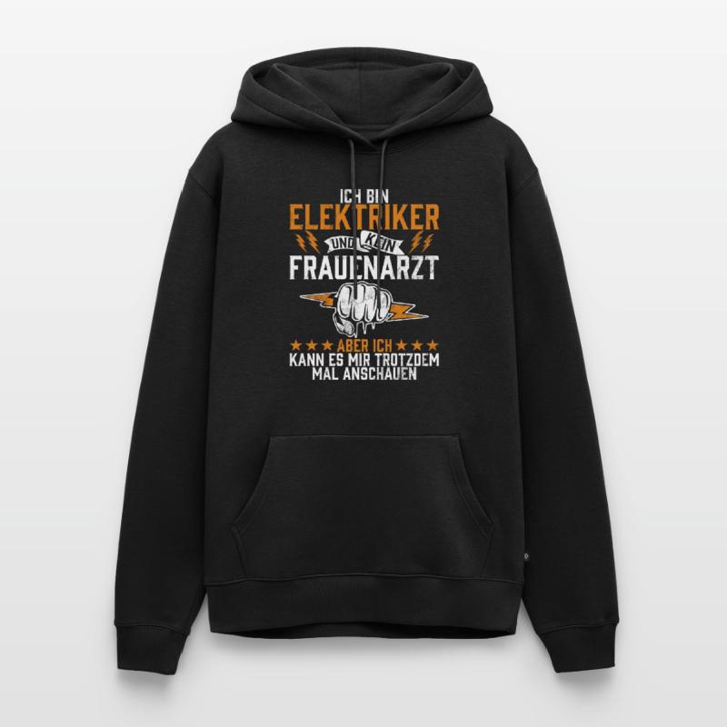 Electronics Technician Electrics Profession Volt Electrical Engineering Men’s Premium Organic Hoodie
