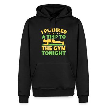 Fitness Fanatics I Planked A Trip To Calisthenics - Men’s Premium Organic Hoodie - black - Front - Nico (187cm)