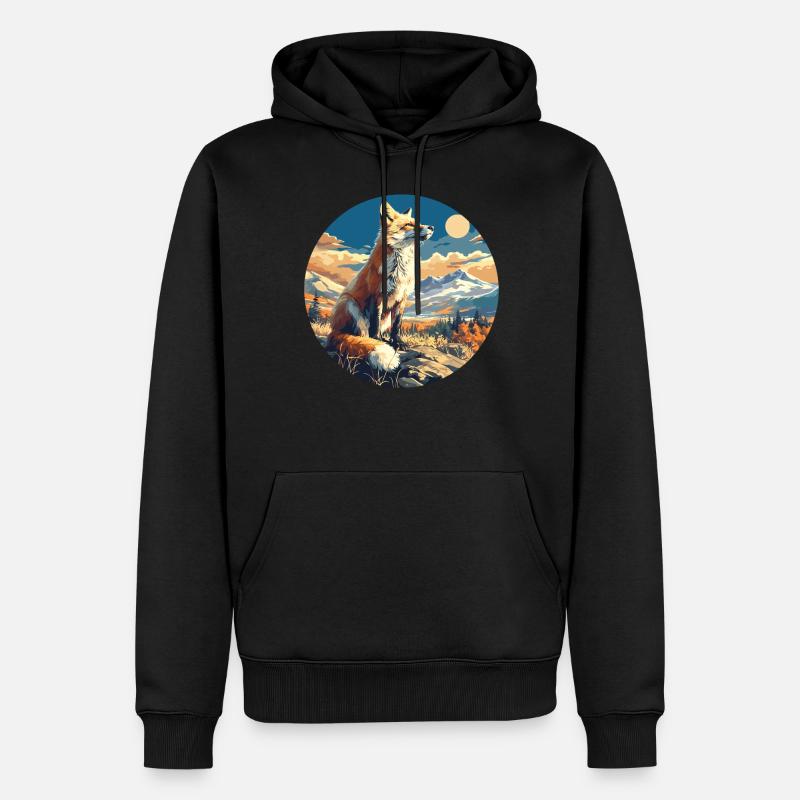 Foxes Fox - Men’s Premium Organic Hoodie - black