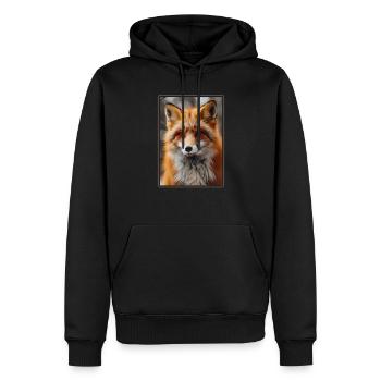 Renards Renard - Sweat à capuche Premium bio Homme - noir - Devant - Nico (187cm)