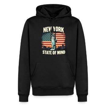 New York State of Mind Statue of Liberty Nyc - Men’s Premium Organic Hoodie - black - Front - Nico (187cm)
