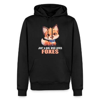 Foxes Fox - Men’s Premium Organic Hoodie - black - Front - Nico (187cm)