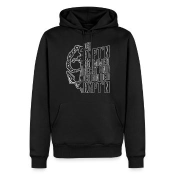 Capitaine à voile Dire bateau Voilier Capitaine - Sweat à capuche Premium bio Homme - noir - Devant - Nico (187cm)