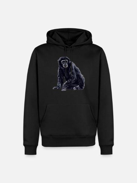 Gibbons Gibbon - Men’s Premium Organic Hoodie - black