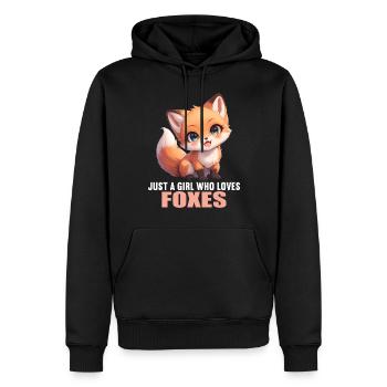 Foxes Fox - Men’s Premium Organic Hoodie - black - Front - Nico (187cm)
