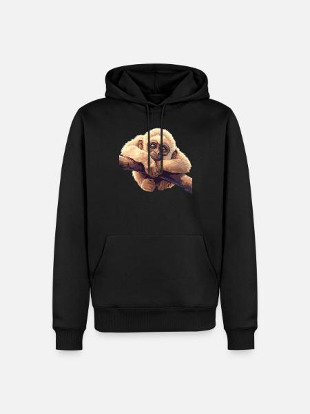 Gibbons Gibbon - Men’s Premium Organic Hoodie - black