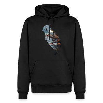 Otter River - Men’s Premium Organic Hoodie - black - Front - Nico (187cm)
