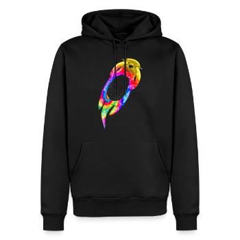 Otter Tie Dye - Männer Premium Bio Hoodie - Schwarz - Vorne - Nico (187cm)