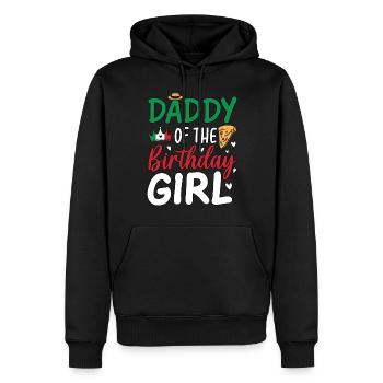 Daddy Of The Birthday Girl - Männer Premium Bio Hoodie - Schwarz - Vorne - Nico (187cm)