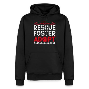 Cadeaux de sauvetage de chat - Sweat à capuche Premium bio Homme - noir - Devant - Nico (187cm)