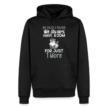 Cadeaux de sauvetage de chat - Sweat à capuche Premium bio Homme - noir - Devant - Nico (187cm)