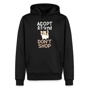 Cadeaux de sauvetage de chat - Sweat à capuche Premium bio Homme - noir - Devant - Nico (187cm)