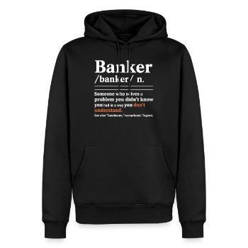 Banker Definition Financier Investment Banker - Männer Premium Bio Hoodie - Schwarz - Vorne - Nico (187cm)